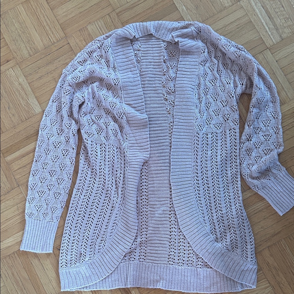Elegant Lavender Knit Cardigan